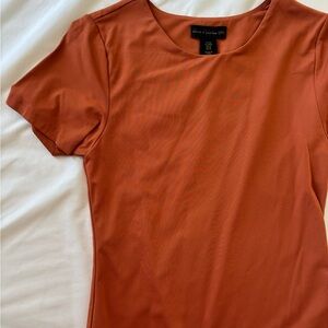 House of Harlow 1960 Burnt Orange Short Sleeve Tee